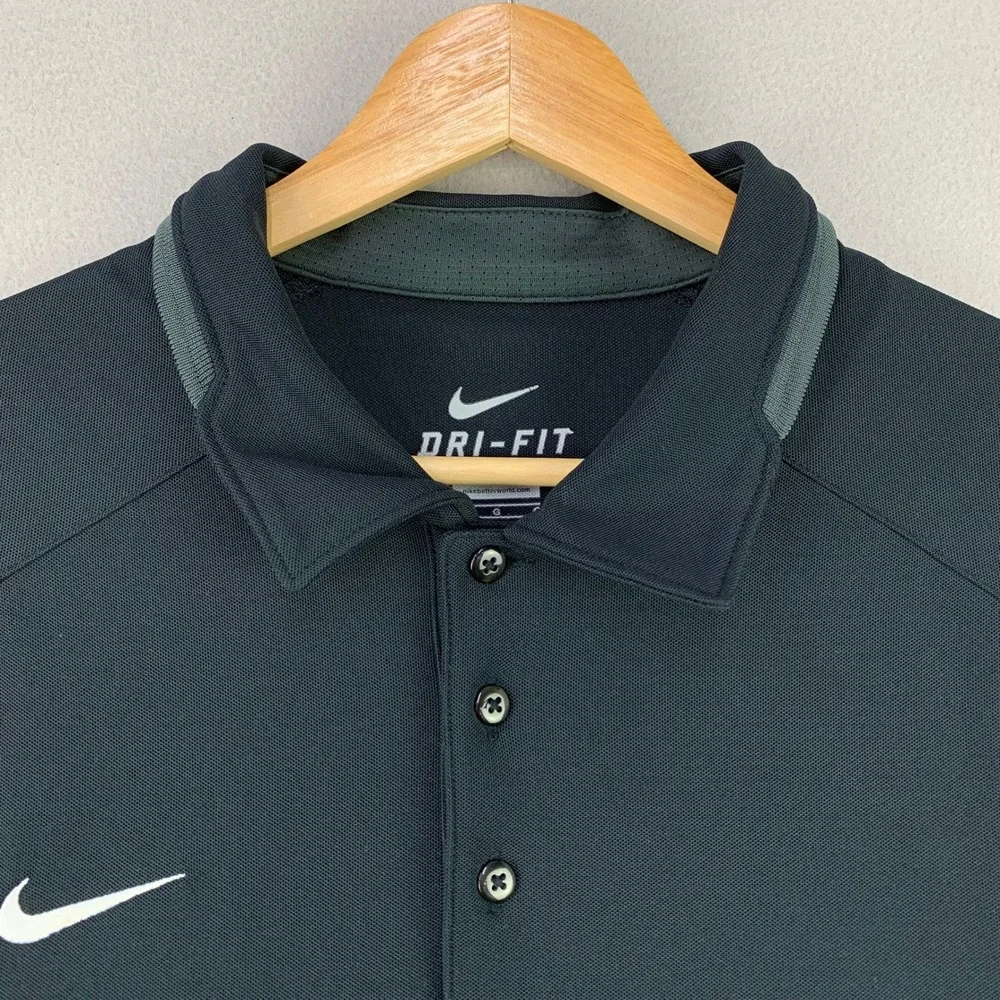 Nike Golf Victory Polo Shirt Mens Large Black Athletic Performance Short Sleeve